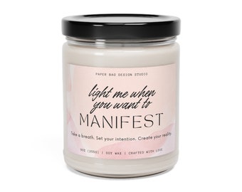 Manifestation Candle, Manifest A Miracle Candle, Light Me When Candle, Manifest Candle, Law Of Attraction Candle,Manifestation For Beginners