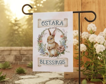 Drapeau du jardin Ostara, Drapeau Ostara, Décorations Ostara, Décoration Ostara, Drapeau du jardin Imbolc, Décoration d'intérieur païenne, Drapeau du jardin païen