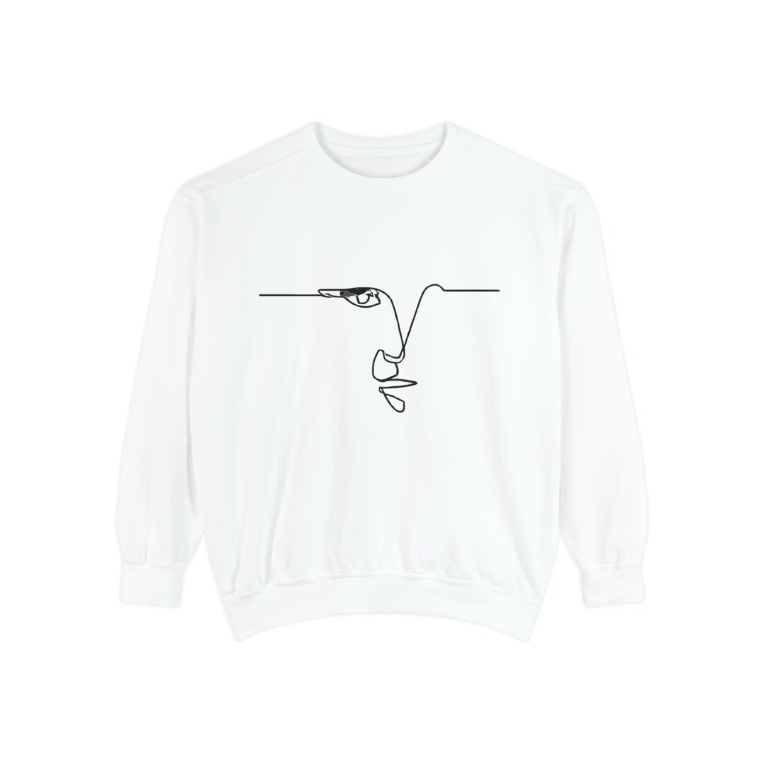 Abstract Face Shirt, Line Art Sweatshirt, Line Drawing Shirt, Face