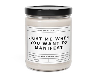 Manifestation Candle, Manifest A Miracle Candle, Light Me When Candle, Manifest Candle, Law Of Attraction Candle, Create Your Own Reality
