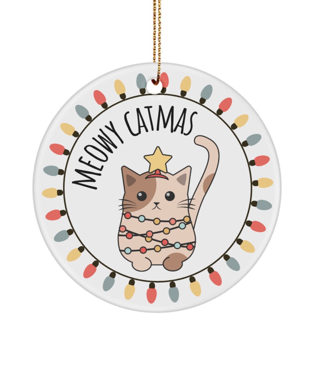 Meowy Catmas Ornament, Cat Ornament, Christmas Ornament, Gift for Cat ...