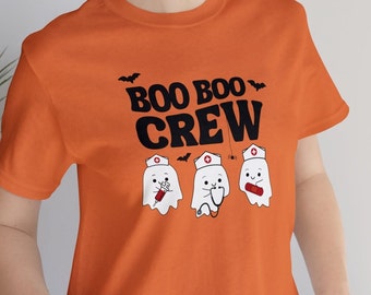 Halloween Nurse Shirt, Groovy Boo Boo Crew Nurse Ghost Halloween Funny Nursing Gift T-Shirt, School Nurse Shirt, Pediatric Nurse Shirt