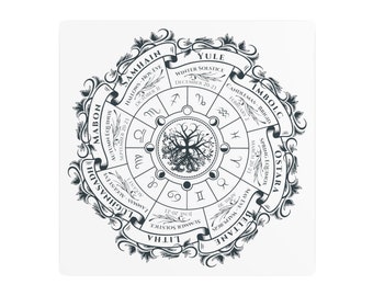 Pagan Wheel Of the Year Wall Hanging Metal, Pagan Wheel Of The Year Wall Hanging, Pagan Wheel Of the Year, Pagan Wheel Of The Year 2024