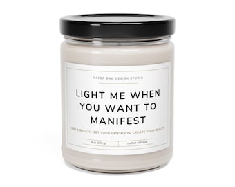Manifestation Candle, Manifest A Miracle Candle, Light Me When Candle, Manifest Candle, Law Of Attraction Candle, Create Your Own Reality