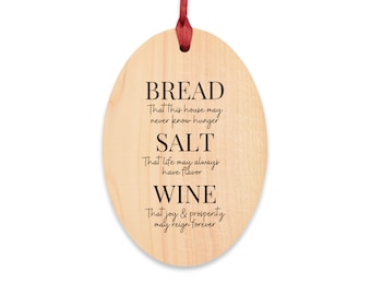 Pain Bénédiction du vin et du sel, Cadeau de pendaison de crémaillère pour une nouvelle maison, Cadeaux de pendaison de crémaillère pour des amis, Idées cadeaux de pendaison de crémaillère, Bénédiction de maison neuve