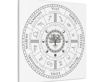 Pagan Wheel Of the year Wall Hanging, Pagan Wheel Of The Year Big, Pagan Wheel Of the Year Poster, Pagan Wheel Of The Year 2024