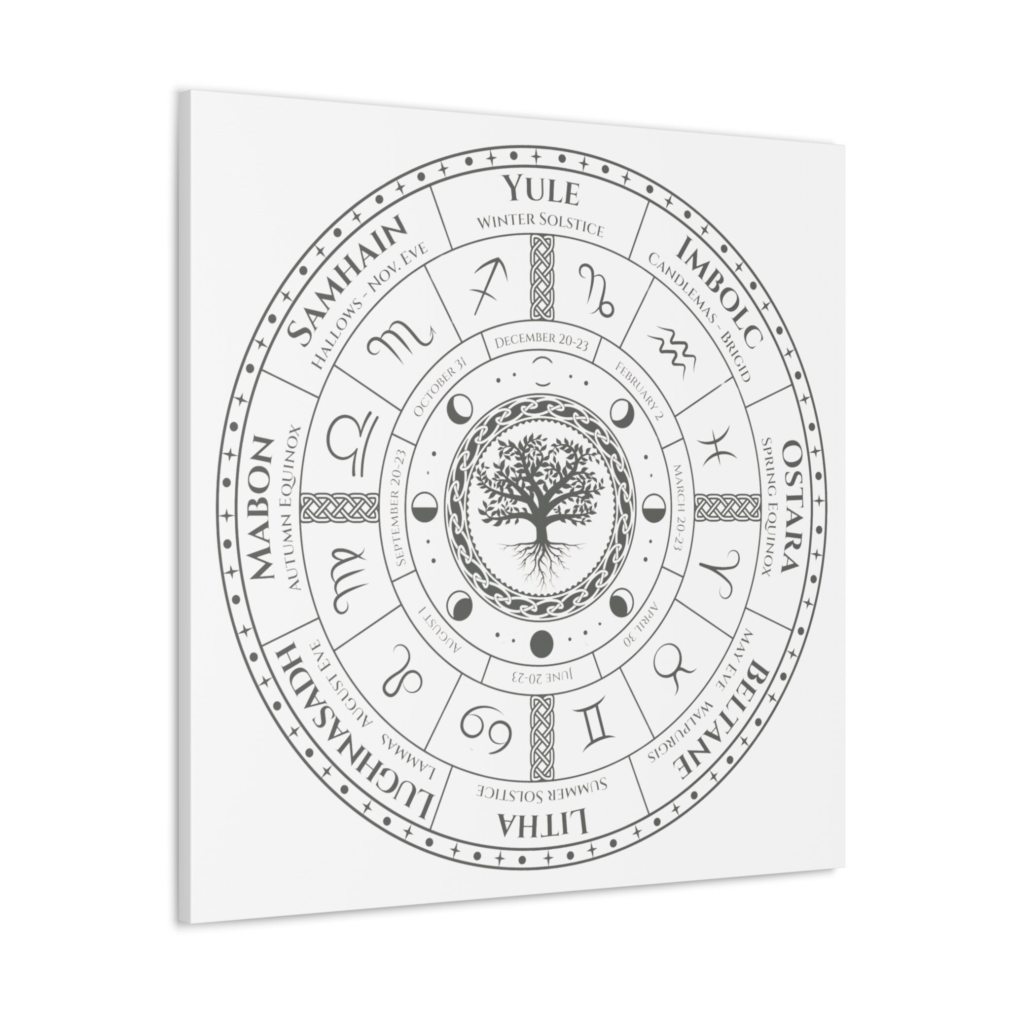 Pagan Wheel of the Year Wall Hanging, Pagan Wheel of the Year Big