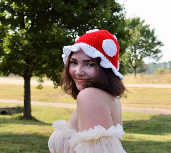 Crochet Mushroom Bucket Hat - Etsy 