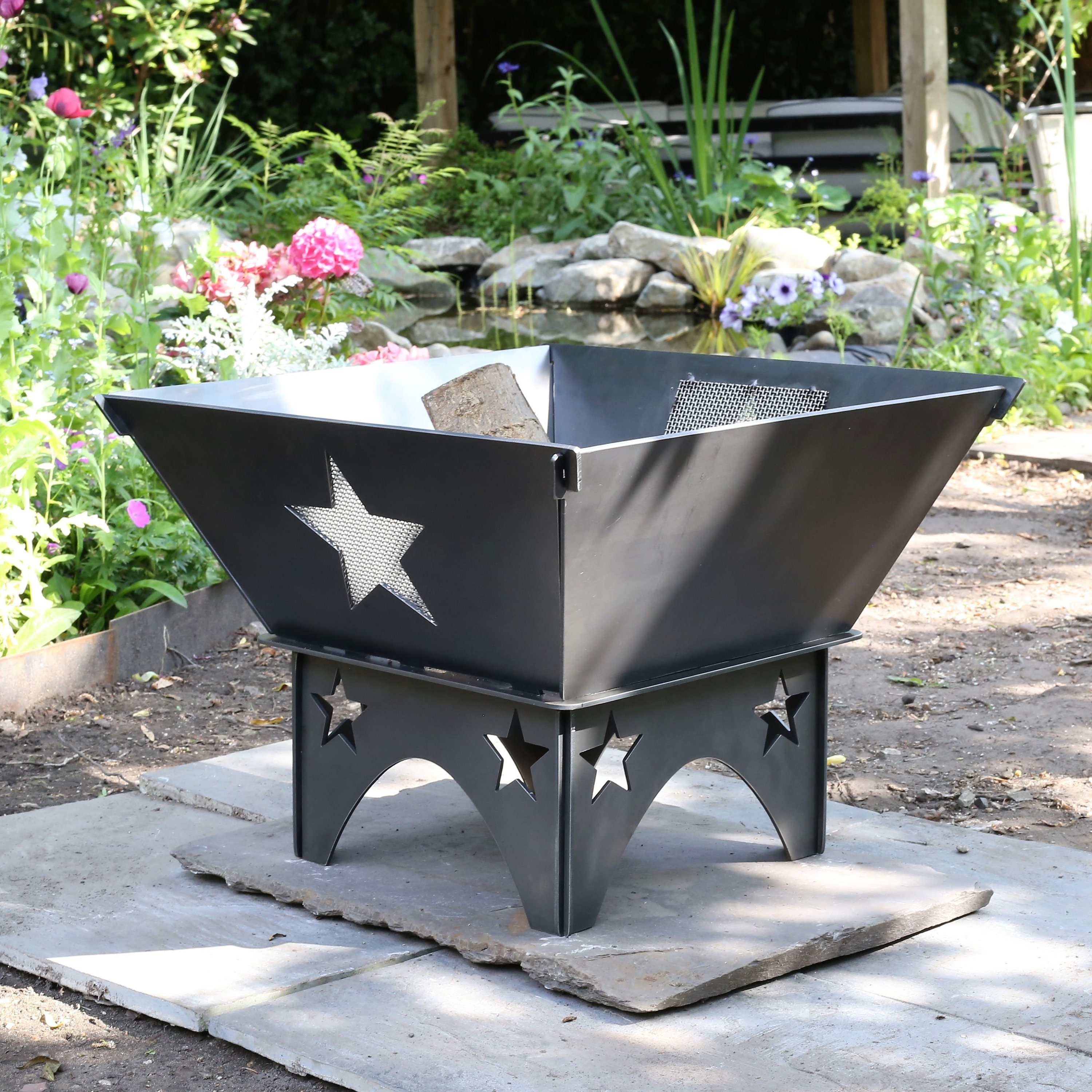 Star Fire Pit Collapsable flat pack Fire Pit UK made Etsy
