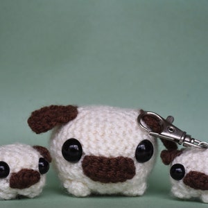 Small handmade amigurumi crochet pug