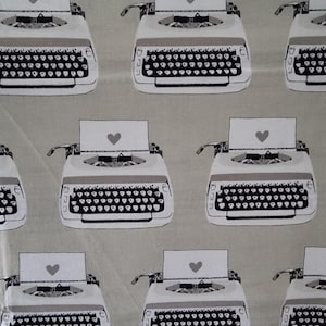 Cotton&Steel Black and White by Melody Miller  2015 typewriters FQ