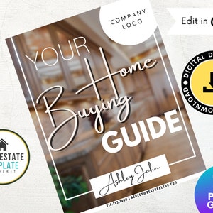 Buyers Guide | Real Estate Templates | Home Buying Packet | Home Buying Process | Realtor Marketing | Realtor Posts  Real Estate Agent Canva
