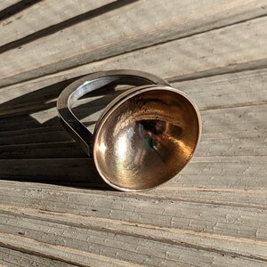 Teacup Ring in Brass