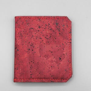 Cartera de tarjeta de corcho hecha a mano | Ecológico | Cartera minimalista | Cartera de piel vegana