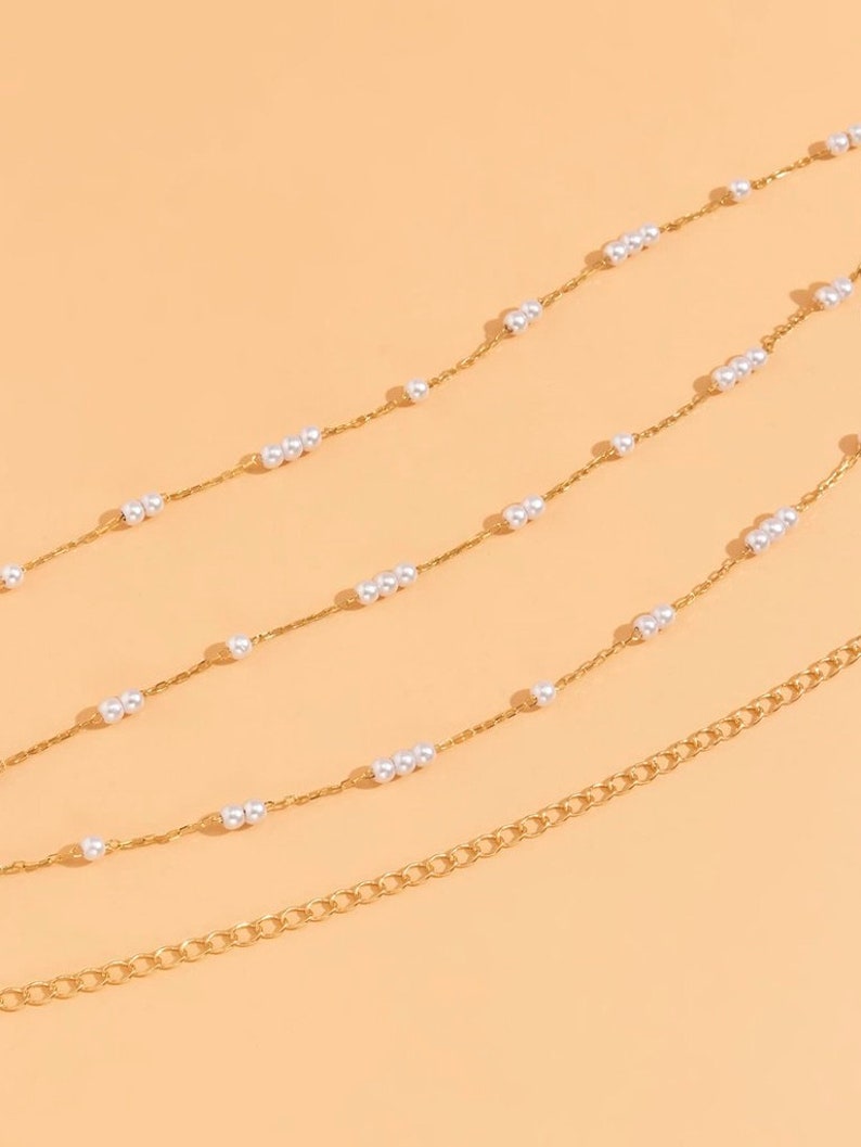 Pearl Waist Chain Gold Belly Chain Body Jewellery Pearl Etsy