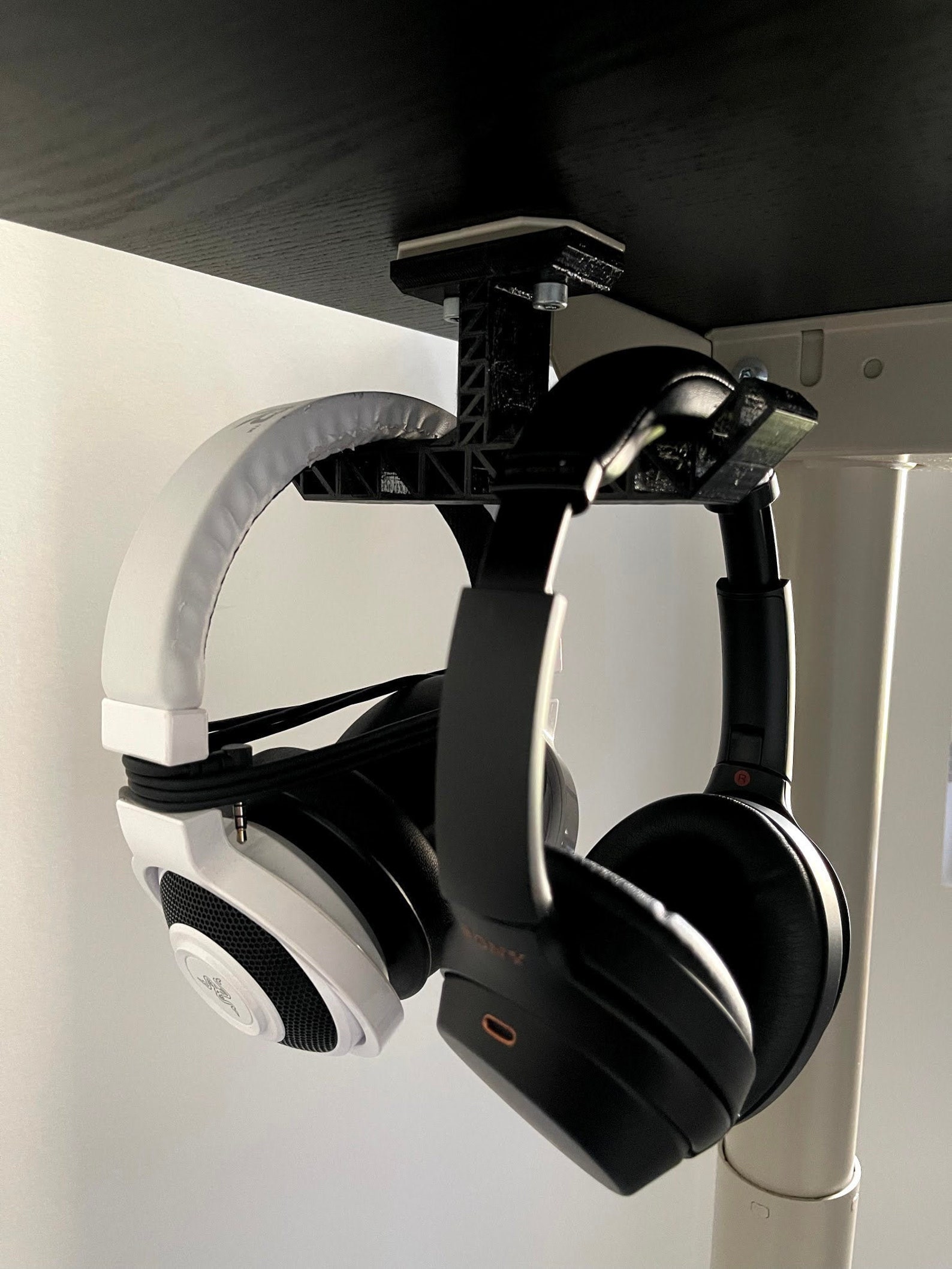 Dual Under Desk Headphone Hook Etsy