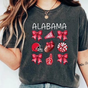 Alabama Football Bow Tie Shirt: Game Day Comfort Colors Tee