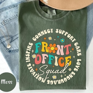 Front Office Shirt, Personalized School Front Office Shirt, School Reception Shirt, Front Office Crew Shirt
