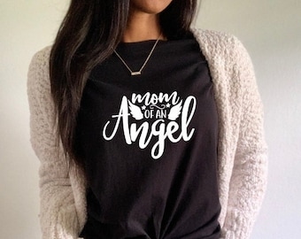 Maman d'une chemise d'ange | Chemise Angel Mom pour maman en deuil | T-shirt de perte infantile | Cadeau maman ange | Cadeau fête des mères | Mère d'un ange
