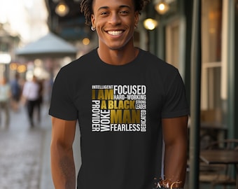 Black Man Shirt, Black Father Shirt, I Am A Strong Black Man Shirt, Christmas Gift, Gift for Black Dad, Black King Shirt, Melanin King