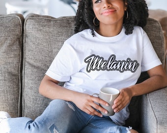Camisa de melanina, camisa de mujer negra, camisa de reina negra, regalo de mujer afroamericana, camisa de Melanin Poppin