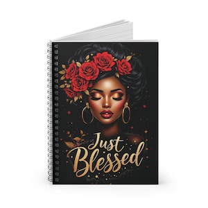 Black Girl Journal, Personalized Journal for Black Women, Christmas Gift African American Woman, Inspirational Notebook Planner, Black Owned