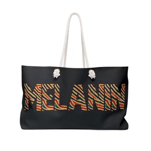 Weekender Bag, Melanin Tote Bag, Personalized Black Woman Tote Bag, Mother&#39;s Day Gift for Black Women, Black Owned Shop