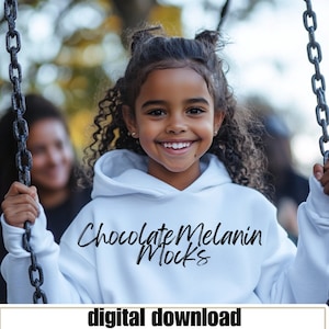 Child Mockup, Youth White Pullover Hoodie Sweatshirt, Gildan 18500B, White Kids Hoodie Mockup, Sweatshirt Mockup, Cultural Mockups