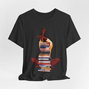 Black Girl Reading T-Shirt, Melanin Scholar, Black History Month Tee image 7
