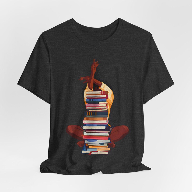 Black Girl Reading T-Shirt, Melanin Scholar, Black History Month Tee image 7