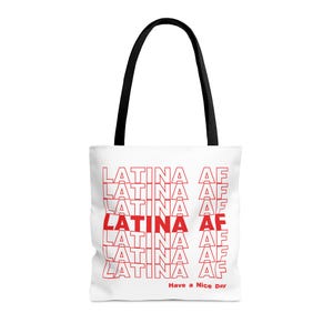 Latina Gift, Latina Reusable Tote Grocery Bag, Latina Scholar, Culture Tote Bag, Gift for Spanish Woman, Latina Woman Gift, Mother's Day