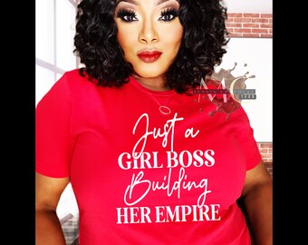 Female Entrepreneur Shirt, Women Owned Busines Shirt, Just a Girl Boss Shirt, Female Owned Business T-Shirt, Plus Size Shirt