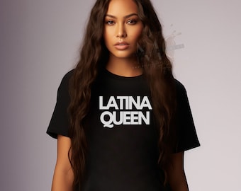 Koszulki Latina, Koszulka Latina Mom, Koszulka Madre, Koszulka Spanish Mama, Koszulka Latina Queen, Prezent dla niej, Dziedzictwo Hiszpańskie, Koszulki Chicana
