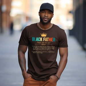 Black Father Shirt, Black Father&#39;s Day Gift, Gift for Black Father, Birthday Gift for Him,  Black King Shirt,  Black Dad Shirt