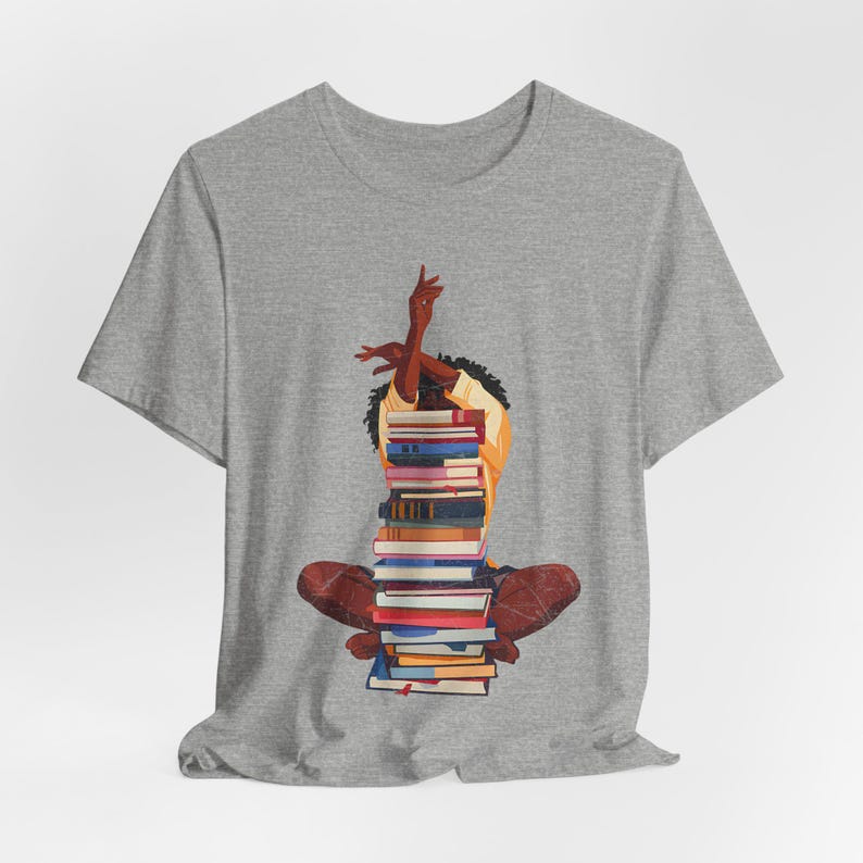 Black Girl Reading T-Shirt, Melanin Scholar, Black History Month Tee image 6