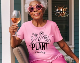 Plant Lady Shirt, Cute Bella Canvas Plant Lover Shirt, Plant Lover Graphic Shirt, Botanical TShirt
