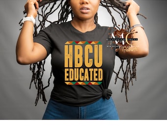 Koszula HBCU | Koszula HBCU Educated | Czarna koszula College Graduate | Czarna koszula Excellence | Czarna koszula College