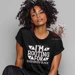 Camiseta negra "Estoy apoyando a todos", camiseta negra profesional