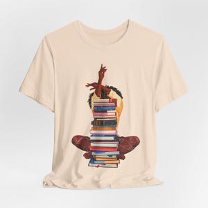 Black Girl Reading T-Shirt, Melanin Scholar, Black History Month Tee image 4