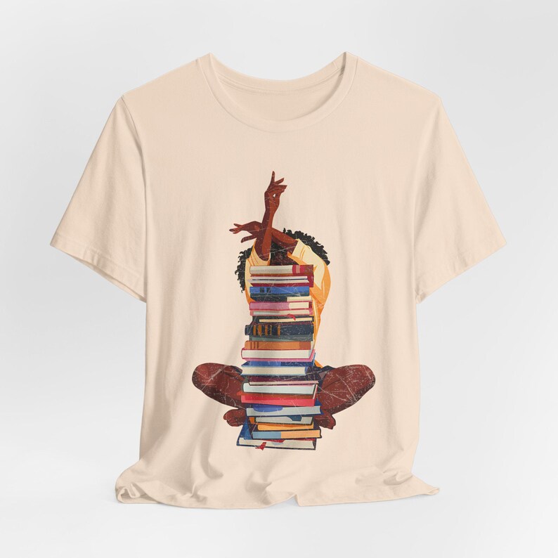 Black Girl Reading T-Shirt, Melanin Scholar, Black History Month Tee image 4