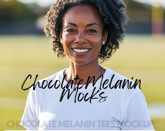 Black Woman Mockup, Bella Canvas White Shirt Mockup, BC3001 White Shirt Mockup, African American Mockup, Cultural Mockups, Black Owned Shops