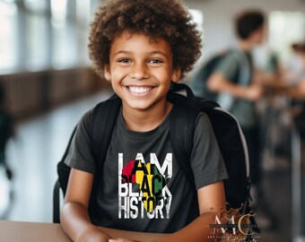 Kids Black History Shirt, Youth I Am Black History Shirt, Black Boy Shirt, Black Girl Shirt, Black Lives Matter Shirt, Black Excellence Tee