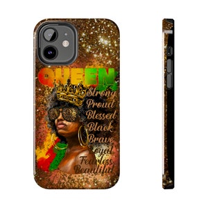 Cute Phone Case, Black Woman Phone Case, Gift for a Black Queen, Melanin Queen Gift, Black Girl Phone Case, Black Owned Shop