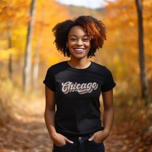 Chemise Chicago, chemise Chicago rétro, chemise ville de Chicago, t-shirt Chicago vintage, souvenir de Chicago, cadeau Chicago, Chi-Town, boutique noire