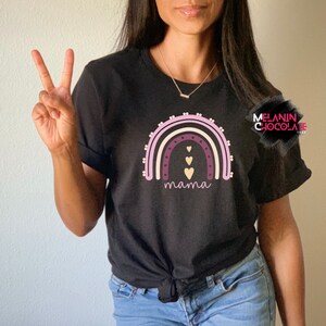 Mother&#39;s Day Shirt | Retro Mother&#39;s Day Shirt | Rainbow Mama Shirt | Mama Rainbow Shirt | Blessed Mom Shirt | Gift for Mother&#39;s Day