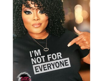 Ik ben niet voor iedereen shirt, grappig shirt, antisociale tee, cadeau voor beste vriend, cadeau voor zus, sarcastisch shirt, cadeau voor haar, plus size