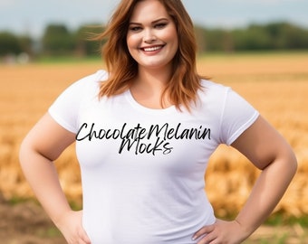 White Shirt Mockup, Bella Canvas 3001 White TShirt Mockup, Gildan Softstyle 64000 Mockup, Fall Shirt Mockup, Cute Fall T-Shirt Mockup