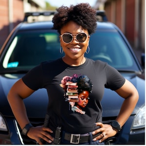 Bruine meisjes lezen, melanine T-shirt, zwart auteur shirt, bibliothecaris shirt, zwarte meisjes houden ervan om shirt, Afro-Amerikaanse leraar, zwarte dichter te lezen