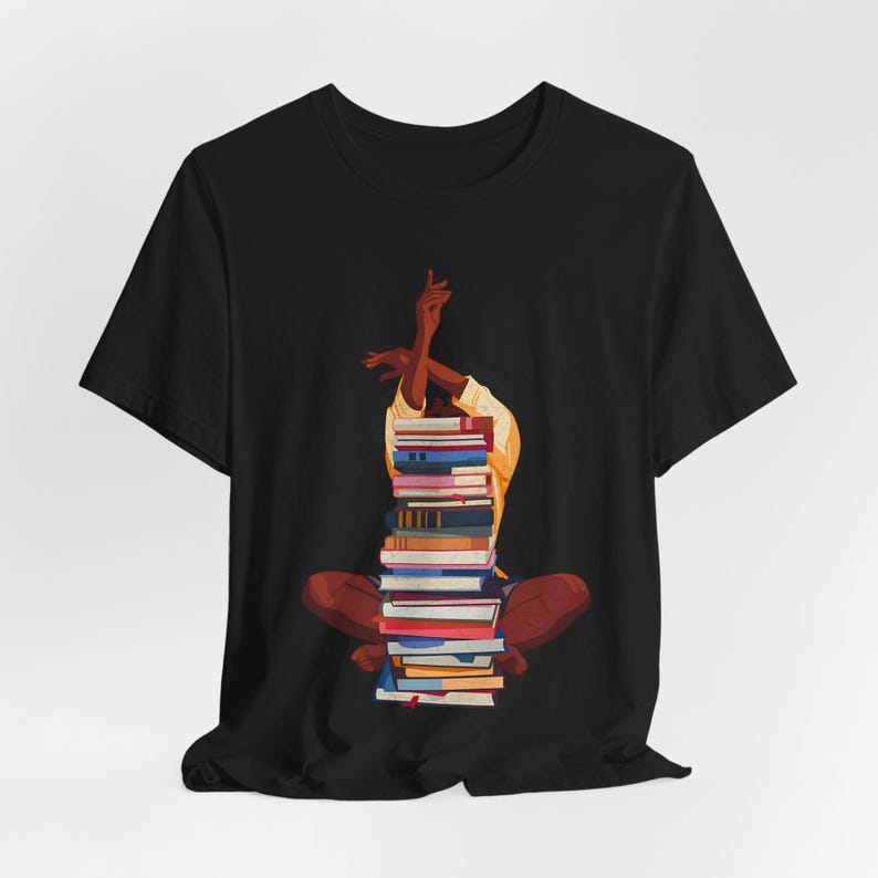 Black Girl Reading T-Shirt, Melanin Scholar, Black History Month Tee image 3