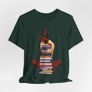 Black Girl Reading T-Shirt, Melanin Scholar, Black History Month Tee image 5